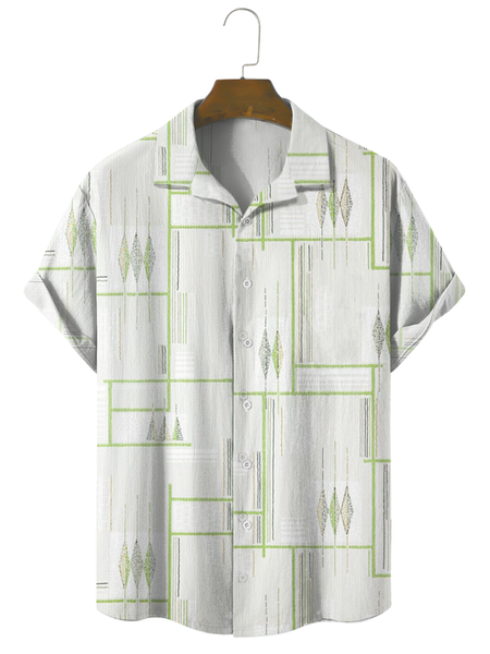 Geometric stripe cotton casual shirts with short sleeves, As picture, Men's Floral shirt
Geometric stripe cotton casual shirts with short sleeves, As picture, Men's Floral shirt