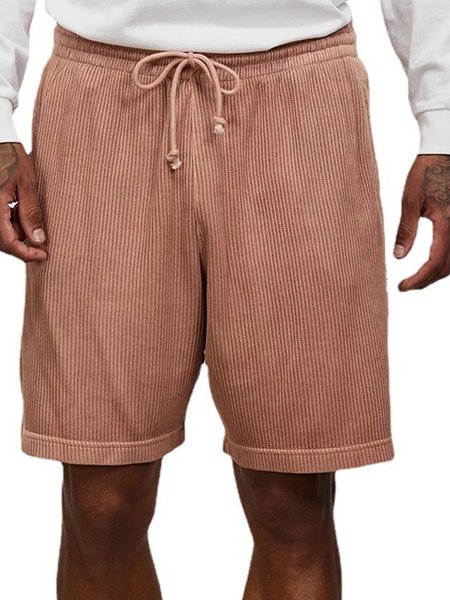 Cotton Linen Hawaiian Casual Shorts, Dusty pink, Men's shorts
