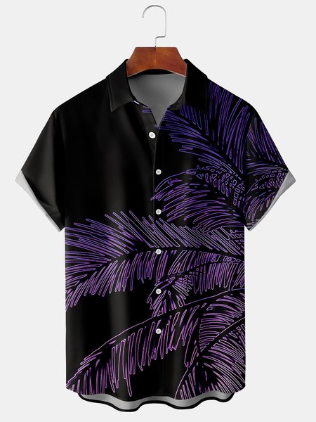 Mens Art Painting Coconut Tree Print Lapel Chest Pocket Short Sleeve Funky Hawaiian Shirts, Black, Men's Floral shirt
Mens Art Painting Coconut Tree Print Lapel Chest Pocket Short Sleeve Funky Hawaiian Shirts, Black, Men's Floral shirt