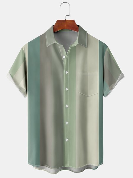 Mens Ombre Striped Front Buttons Soft Breathable Chest Pocket Casual Hawaiian Shirts, Green, Men's Floral shirt
Mens Ombre Striped Front Buttons Soft Breathable Chest Pocket Casual Hawaiian Shirts, Green, Men's Floral shirt