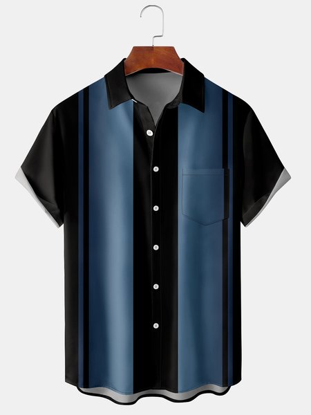 Mens Front Buttons Bowling Short Sleeve Shirt Chest Pocket Casual Top, Blue, Short Sleeve Shirts
Mens Front Buttons Bowling Short Sleeve Shirt Chest Pocket Casual Top, Blue, Short Sleeve Shirts