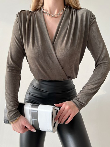 Autumn Lightweight H-Line High Elasticity Long sleeve Simple Daily Tops, Gray, Tops
Autumn Lightweight H-Line High Elasticity Long sleeve Simple Daily Tops, Gray, Tops