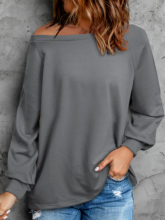 Casual Plain Cotton-Blend Crew Neck Sweatshirts, Gray, Sweatshirts & Hoodies
Casual Plain Cotton-Blend Crew Neck Sweatshirts, Gray, Sweatshirts & Hoodies