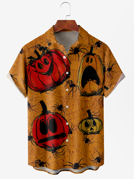 Men's Pumpkin Print Anti-Wrinkle Moisture Wicking Fabric Lapel Short Sleeve Hawaiian Shirt, Light coffee, Men's Floral shirt
Men's Pumpkin Print Anti-Wrinkle Moisture Wicking Fabric Lapel Short Sleeve Hawaiian Shirt, Light coffee, Men's Floral shirt