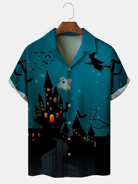Men's Halloween Printed Casual Fabric Lapel Short Sleeve Hawaiian Shirt, Black, Men's Floral shirt
Men's Halloween Printed Casual Fabric Lapel Short Sleeve Hawaiian Shirt, Black, Men's Floral shirt