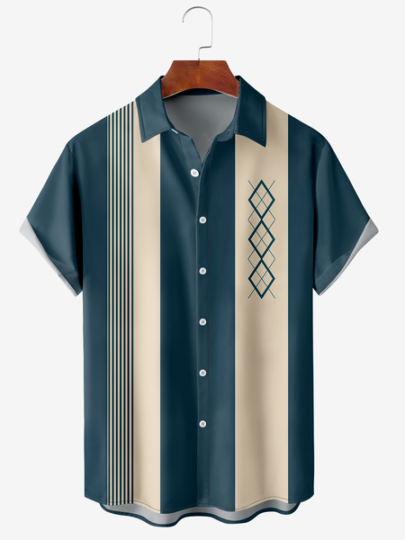 Men's Geometric Print Wrinkle Resistant Moisture Wicking Fabric Lapel Short Sleeve Hawaiian Shirt, Blue, Men's Floral shirt
Men's Geometric Print Wrinkle Resistant Moisture Wicking Fabric Lapel Short Sleeve Hawaiian Shirt, Blue, Men's Floral shirt