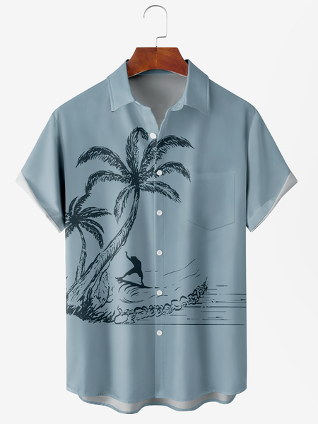Men's Blue Coconut Print Wrinkle Resistant Moisture Wicking Fabric Lapel Short Sleeve Hawaiian Shirt, Men's Floral shirt
Men's Blue Coconut Print Wrinkle Resistant Moisture Wicking Fabric Lapel Short Sleeve Hawaiian Shirt, Men's Floral shirt