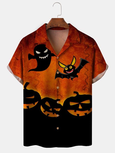 Men's Halloween Printed Casual Fabric Lapel Short Sleeve Hawaiian Shirt, Black, Men's Floral shirt
Men's Halloween Printed Casual Fabric Lapel Short Sleeve Hawaiian Shirt, Black, Men's Floral shirt