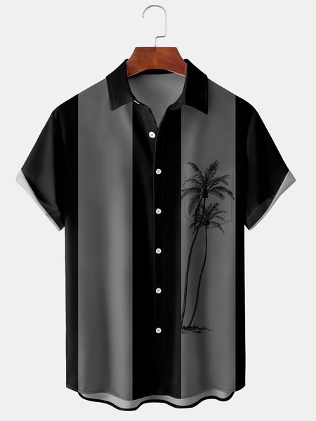 Men's Coconut Tree Print Casual Breathable Hawaiian Short Sleeve Shirt, Black, Men's Floral shirt
Men's Coconut Tree Print Casual Breathable Hawaiian Short Sleeve Shirt, Black, Men's Floral shirt