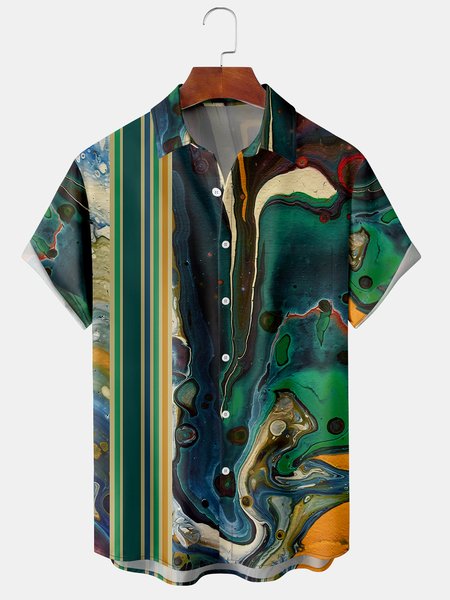 Men's Stone Pattern Floral Print Casual Fabric Lapel Short Sleeve Hawaiian Shirt, Green, Men's Floral shirt
Men's Stone Pattern Floral Print Casual Fabric Lapel Short Sleeve Hawaiian Shirt, Green, Men's Floral shirt