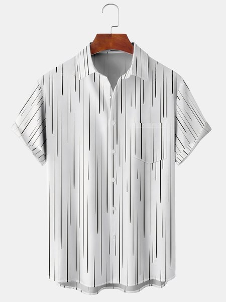 Mens Printed Casual Short Sleeve Shirt with Chest Pocket Hawaiian Top, White, Men's basic shirt
Mens Printed Casual Short Sleeve Shirt with Chest Pocket Hawaiian Top, White, Men's basic shirt