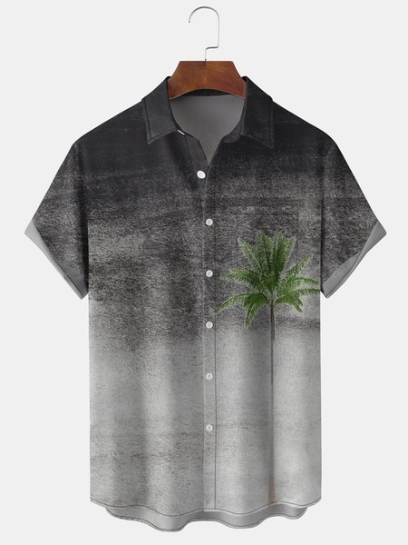 Men's Gradient Background Coconut Tree Element Graphic Print Short Sleeve Shirt, Black, Men's Floral shirt
Men's Gradient Background Coconut Tree Element Graphic Print Short Sleeve Shirt, Black, Men's Floral shirt