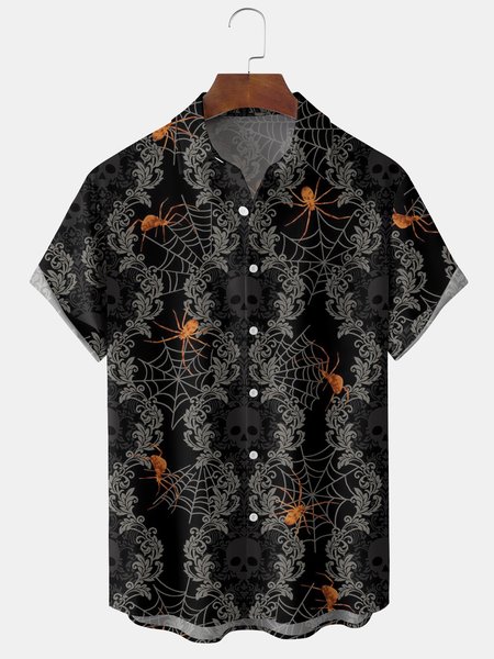 Mens Funky Halloween Print Front Buttons Soft Breathable Chest Pocket Casual Hawaiian Shirts, Black, Men's Floral shirt
Mens Funky Halloween Print Front Buttons Soft Breathable Chest Pocket Casual Hawaiian Shirts, Black, Men's Floral shirt