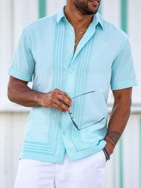 Men's Guayabella Shirt, Blue, Men's Floral shirt