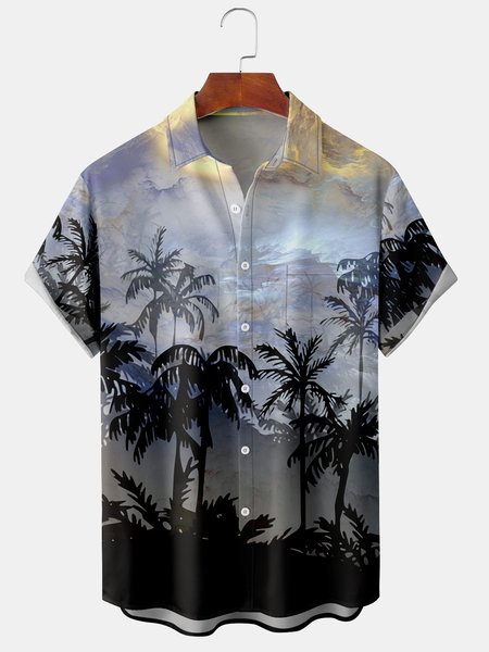 Holiday Style Hawaii Series Gradient Landscape Plant Coconut Tree Element Pattern Lapel Short-Sleeved Chest Pocket Shirt Printed Top, Black, Shirts & Blouse
Holiday Style Hawaii Series Gradient Landscape Plant Coconut Tree Element Pattern Lapel Short-Sleeved Chest Pocket Shirt Printed Top, Black, Shirts & Blouse