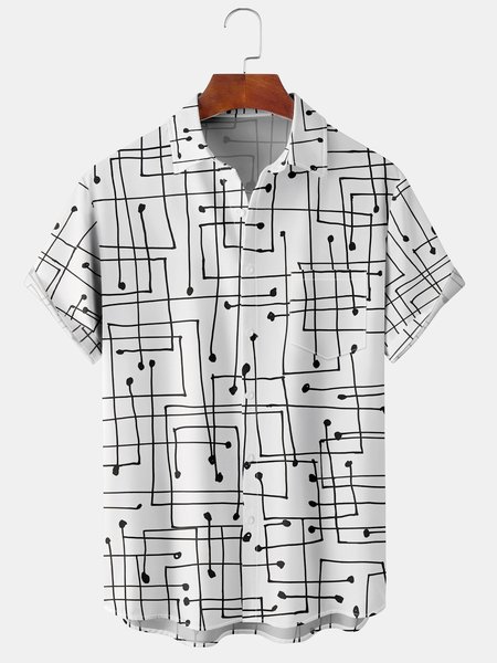 Men's Geometric Stripe Print Casual Breathable Hawaiian Short Sleeve Shirt, White, Men's Floral shirt
Men's Geometric Stripe Print Casual Breathable Hawaiian Short Sleeve Shirt, White, Men's Floral shirt