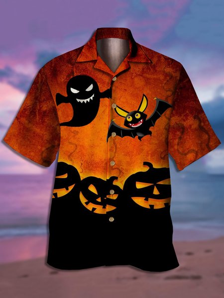 Men's Halloween Printed Casual Fabric Lapel Short Sleeve Hawaiian Shirt, Red, Men's Floral shirt
Men's Halloween Printed Casual Fabric Lapel Short Sleeve Hawaiian Shirt, Red, Men's Floral shirt