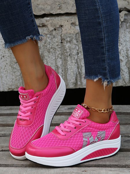 Floral Print Synthetic Leather Letters Paneled Lace-Up Platform Sneakers, Pink, Sneakers
Floral Print Synthetic Leather Letters Paneled Lace-Up Platform Sneakers, Pink, Sneakers