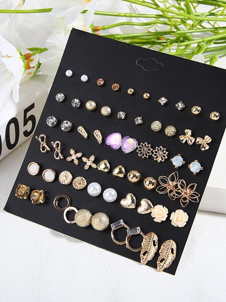 30Pcs Boho Casual Colorful Leaf Flower Geometric Love Earrings Set, As picture, Earrings
30Pcs Boho Casual Colorful Leaf Flower Geometric Love Earrings Set, As picture, Earrings