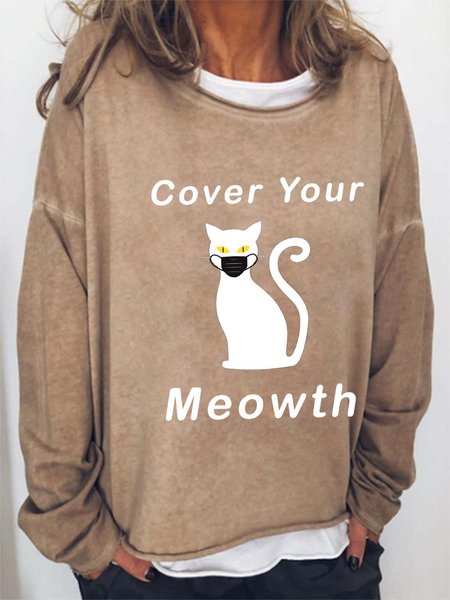 Women Cat Printing Animal Crew Neck Casual Sweatshirts, Khaki, Hoodies&Sweatshirts
Women Cat Printing Animal Crew Neck Casual Sweatshirts, Khaki, Hoodies&Sweatshirts