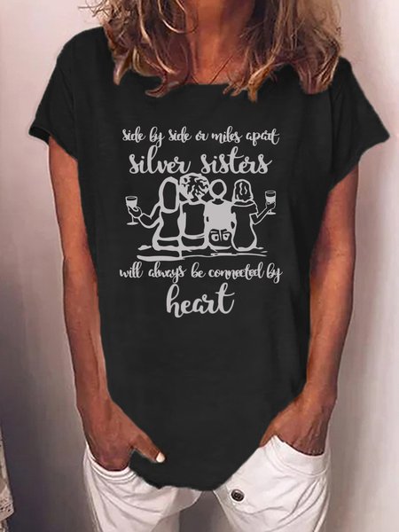 Lilicloth x Silver Judy Side By Side Silver Sisters Women's T-Shirt, Black, T-shirts
Lilicloth x Silver Judy Side By Side Silver Sisters Women's T-Shirt, Black, T-shirts