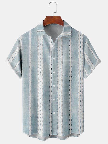 Men's Geometric Stripe Print Short Sleeve Hawaiian Shirt, Blue, Short Sleeve Shirts
Men's Geometric Stripe Print Short Sleeve Hawaiian Shirt, Blue, Short Sleeve Shirts