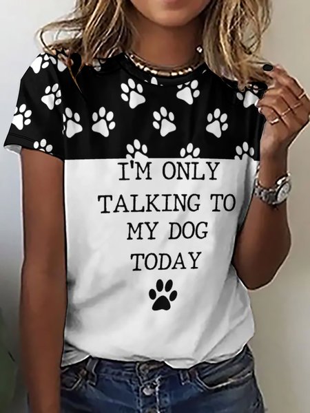 Women Funny I’m Only Talking To My Dog Today Dog Crew Neck Loose T-Shirt, Black, T-shirts
Women Funny I’m Only Talking To My Dog Today Dog Crew Neck Loose T-Shirt, Black, T-shirts