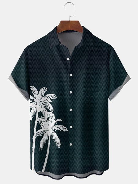 Men's Gradient Background Coconut Tree Element Graphic Print Short Sleeve Shirt, Blue, Men's Floral shirt
Men's Gradient Background Coconut Tree Element Graphic Print Short Sleeve Shirt, Blue, Men's Floral shirt
