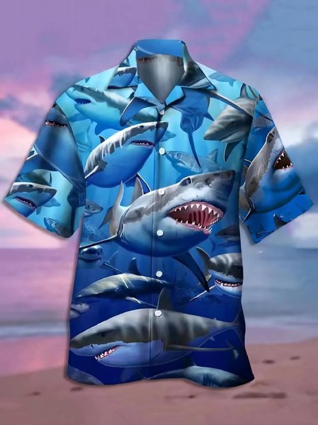 Mens Ocean White Sharks Print Casual Breathable Short Sleeve Aloha Shirt, Blue, Men's Floral shirt
Mens Ocean White Sharks Print Casual Breathable Short Sleeve Aloha Shirt, Blue, Men's Floral shirt
