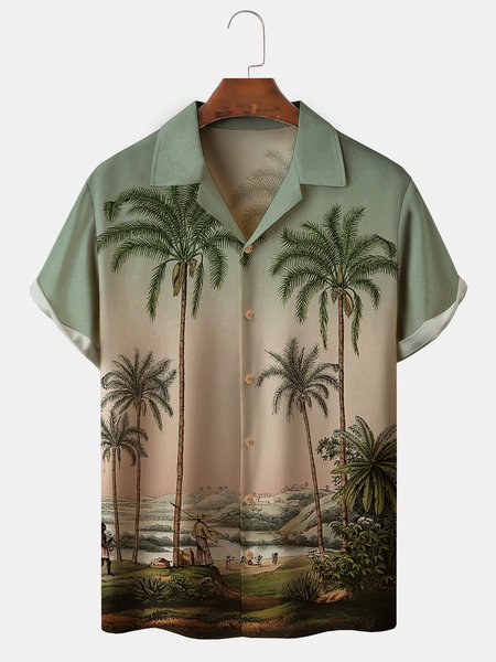 Men's Coconut Tree Print Anti-Wrinkle Moisture Wicking Fabric Fashion Hawaiian Lapel Short Sleeve Shirts, Green, Men's Floral shirt
Men's Coconut Tree Print Anti-Wrinkle Moisture Wicking Fabric Fashion Hawaiian Lapel Short Sleeve Shirts, Green, Men's Floral shirt