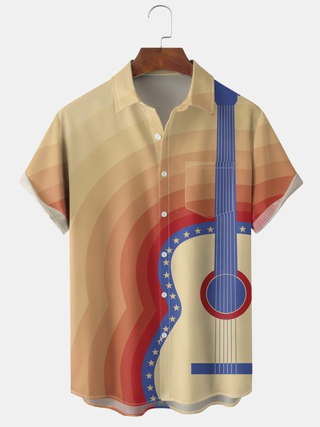 Men's Music Guitar Gradient Element Graphic Print Short Sleeve Shirt, Yellow, Men's Floral shirt
Men's Music Guitar Gradient Element Graphic Print Short Sleeve Shirt, Yellow, Men's Floral shirt