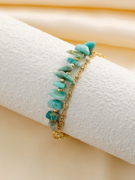 Vintage Casual Turquoise Multilayer Bracelet Bohemian Resort Style, Golden, Bracelets
Vintage Casual Turquoise Multilayer Bracelet Bohemian Resort Style, Golden, Bracelets