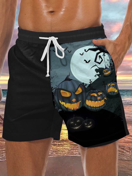 Men's Halloween Pumpkin Element Graphic Print Casual Vacation Beach Shorts, Black, Men's shorts
Men's Halloween Pumpkin Element Graphic Print Casual Vacation Beach Shorts, Black, Men's shorts