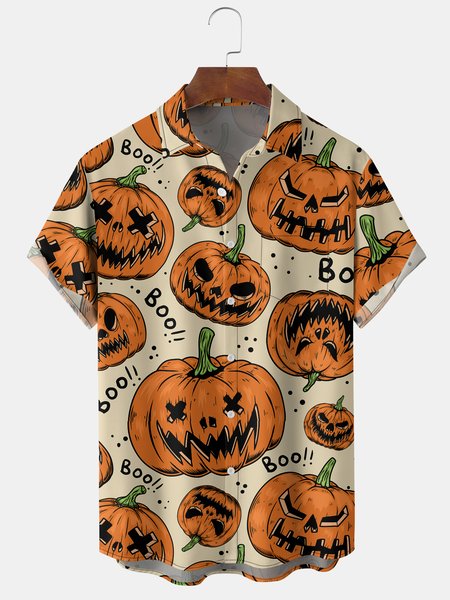 Men's Halloween Pumpkin Graphic Print Short Sleeve Shirt, Yellow, Men's Floral shirt
Men's Halloween Pumpkin Graphic Print Short Sleeve Shirt, Yellow, Men's Floral shirt