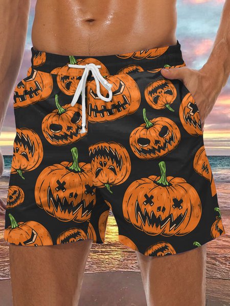Men's Halloween Pumpkin Element Graphic Print Casual Vacation Beach Shorts, Black, Men's shorts
Men's Halloween Pumpkin Element Graphic Print Casual Vacation Beach Shorts, Black, Men's shorts