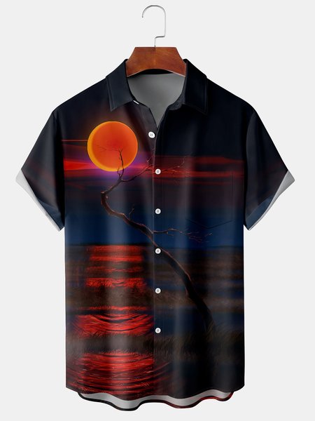 Holiday Hawaiian Collection Sunset Landscape Gradient Element Pattern Lapel Short Sleeve Print Shirt Top, Multicolor, Shirts & Blouse
Holiday Hawaiian Collection Sunset Landscape Gradient Element Pattern Lapel Short Sleeve Print Shirt Top, Multicolor, Shirts & Blouse