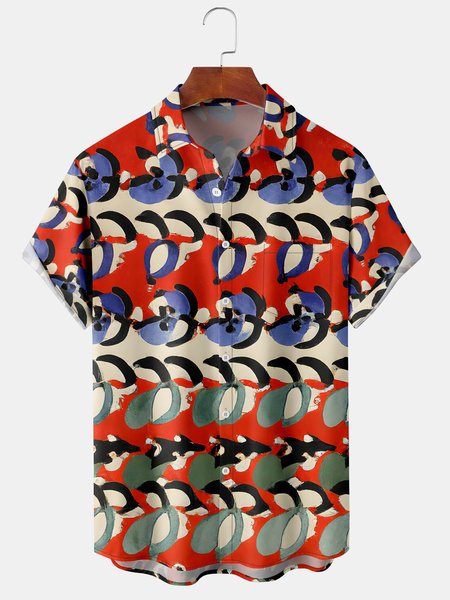 Mens Japanese Ukiyoe Print Front Buttons Soft Breathable Chest Pocket Casual Hawaiian Shirts, Red, Men's Floral shirt
Mens Japanese Ukiyoe Print Front Buttons Soft Breathable Chest Pocket Casual Hawaiian Shirts, Red, Men's Floral shirt