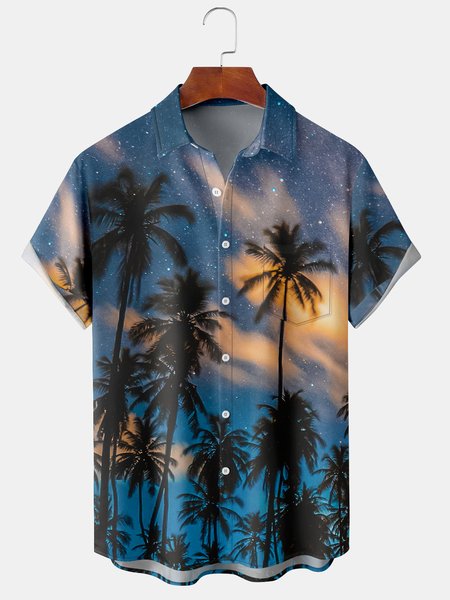 Men's Coconut Tree Print Casual Breathable Hawaiian Short Sleeve Shirt, Blue, Men's Floral shirt
Men's Coconut Tree Print Casual Breathable Hawaiian Short Sleeve Shirt, Blue, Men's Floral shirt