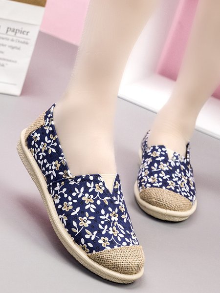 Lightweight Breathable Floral Woven Slip-On Flat Fisherman's Canvas Shoes, Blue, Flats
Lightweight Breathable Floral Woven Slip-On Flat Fisherman's Canvas Shoes, Blue, Flats