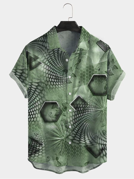 Cotton Linen Style Geometric Striped Print Lapel Cozy Linen Shirt, As picture, Men's Floral shirt
Cotton Linen Style Geometric Striped Print Lapel Cozy Linen Shirt, As picture, Men's Floral shirt
