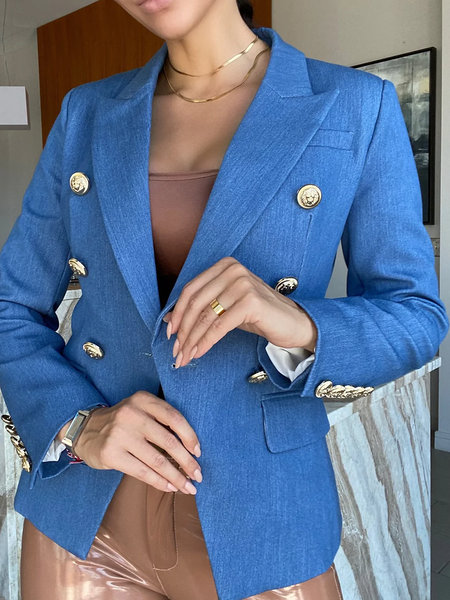 Autumn H-Line Long sleeve Lapel Collar Urban Regular Fit Blazer, Denim blue, Blazers
Autumn H-Line Long sleeve Lapel Collar Urban Regular Fit Blazer, Denim blue, Blazers