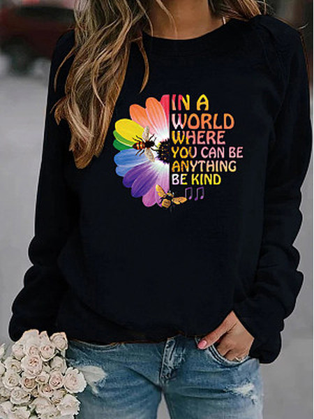 Floral Crew Neck Cotton-Blend Casual Sweatshirts, Black, Sweatshirts & Hoodies
Floral Crew Neck Cotton-Blend Casual Sweatshirts, Black, Sweatshirts & Hoodies