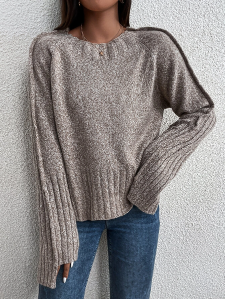 Casual Plain Regular Fit Crew Neck Acrylic Long sleeve Sweater, Gray, Sweaters
Casual Plain Regular Fit Crew Neck Acrylic Long sleeve Sweater, Gray, Sweaters