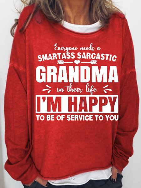 Womens Funny Everyone Needs A Smartass Sarcastic Grandma In Their Life Sweatshirts, Red, Hoodies&Sweatshirts
Womens Funny Everyone Needs A Smartass Sarcastic Grandma In Their Life Sweatshirts, Red, Hoodies&Sweatshirts