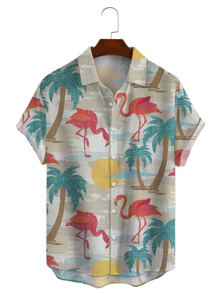 Cotton And Linen Holiday Leisure Short-sleeved Shirt, As picture, Men's Floral shirt
Cotton And Linen Holiday Leisure Short-sleeved Shirt, As picture, Men's Floral shirt