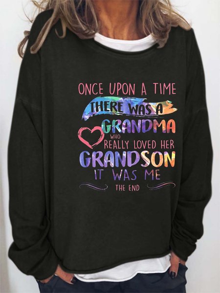 Women Grandma Love Text Letters Casual Crew Neck Sweatshirt, Black, Hoodies&Sweatshirts
Women Grandma Love Text Letters Casual Crew Neck Sweatshirt, Black, Hoodies&Sweatshirts