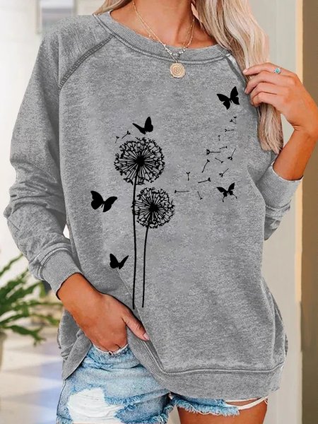 Women Butterfly Dandelions Text Letters Simple Sweatshirt, Gray, Hoodies&Sweatshirts
Women Butterfly Dandelions Text Letters Simple Sweatshirt, Gray, Hoodies&Sweatshirts