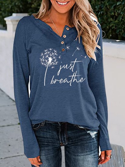 Casual Just Breathe Dandelion Design Long-sleeved Knitted Top, Deep blue, Shirts & Blouses
Casual Just Breathe Dandelion Design Long-sleeved Knitted Top, Deep blue, Shirts & Blouses