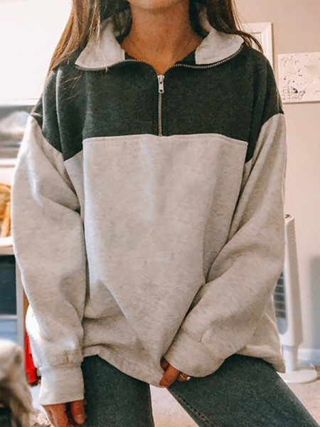 Casual Multicolor Patchwork Zip-Embodied Long Sleeve Knit Sweatshirt, Sweatshirts & Hoodies
Casual Multicolor Patchwork Zip-Embodied Long Sleeve Knit Sweatshirt, Sweatshirts & Hoodies