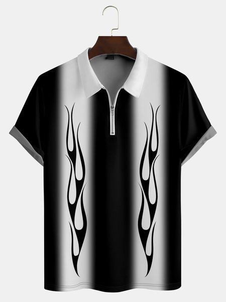 Casual Art Collection Gradient Geometric Stripe Pattern Lapel Short Sleeve Polo Print Top, Black, Polos
Casual Art Collection Gradient Geometric Stripe Pattern Lapel Short Sleeve Polo Print Top, Black, Polos